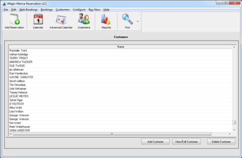 iMagic Marina - Customer list